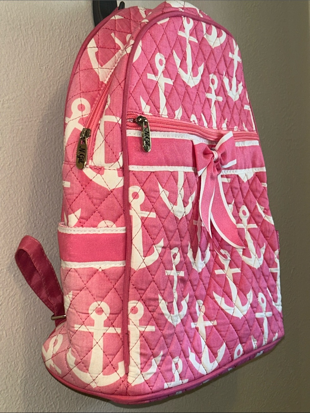 N.Gil Pink Anchor Backpack - Picture 2 of 5